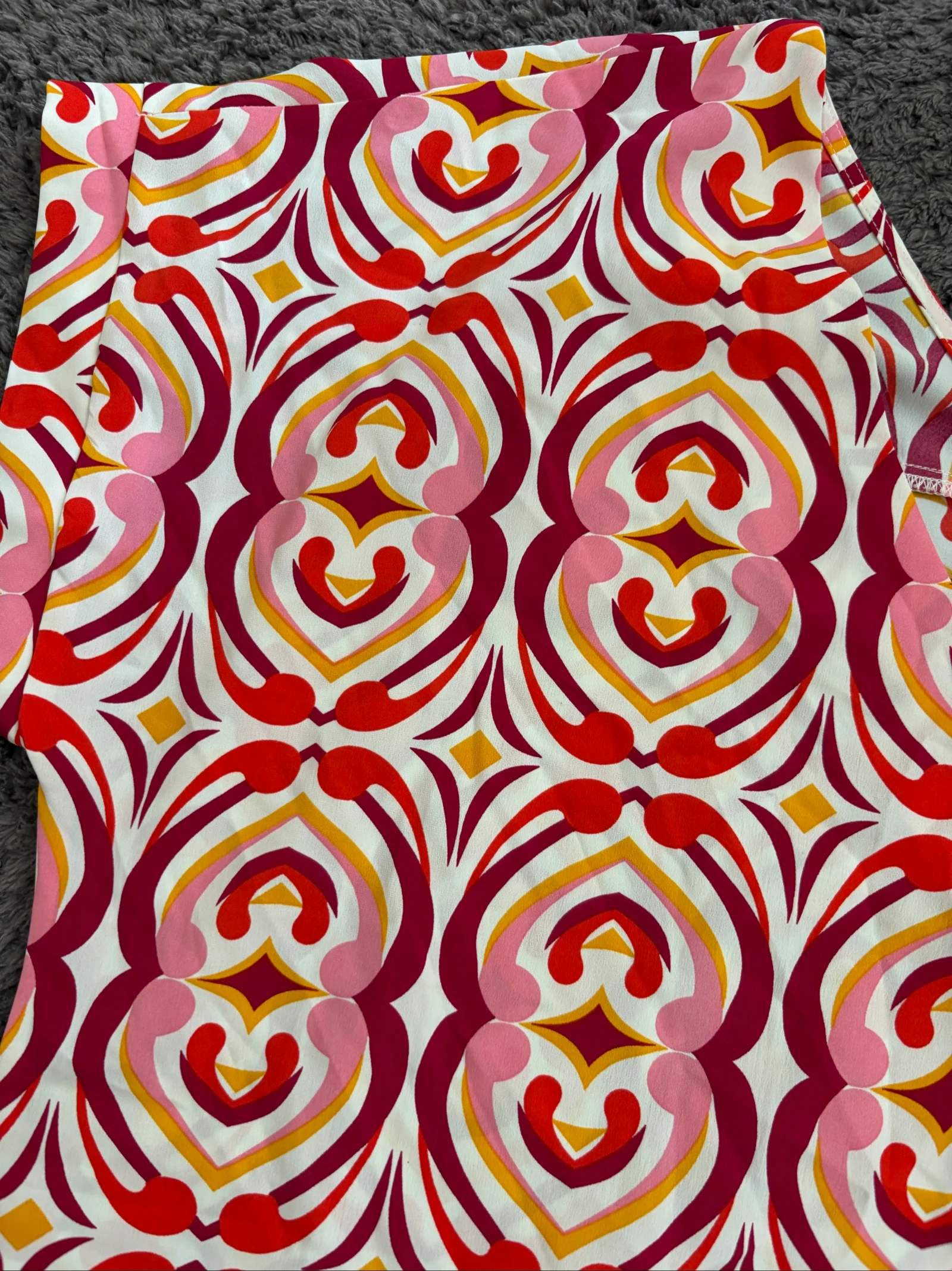 Women's L-sized blouse with pink, red, and purple print by Unika – photo 5